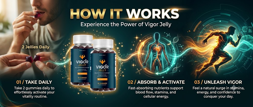 How Vigor Jelly works: take daily, absorb and activate, unleash vigor